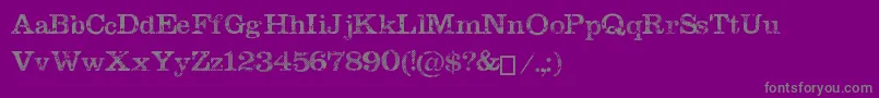 MegeonGrunge Font – Gray Fonts on Purple Background