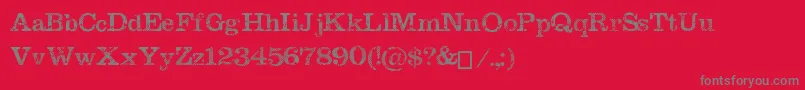 MegeonGrunge Font – Gray Fonts on Red Background