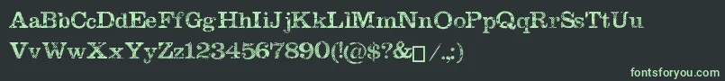MegeonGrunge-Schriftart – Grüne Schriften auf schwarzem Hintergrund