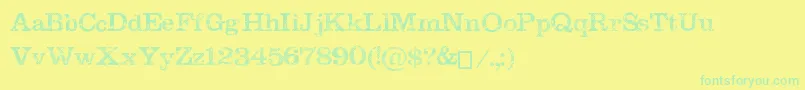 MegeonGrunge-Schriftart – Grüne Schriften auf gelbem Hintergrund