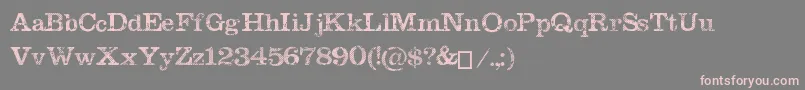 MegeonGrunge Font – Pink Fonts on Gray Background