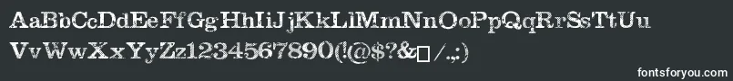 MegeonGrunge Font – White Fonts on Black Background