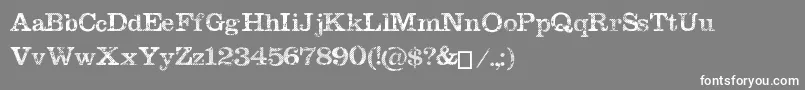 フォントMegeonGrunge – 灰色の背景に白い文字