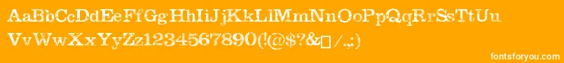 MegeonGrunge Font – White Fonts on Orange Background
