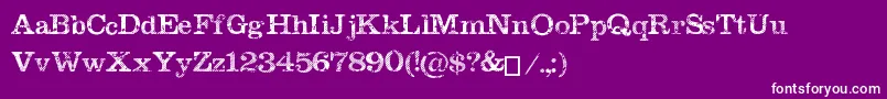 MegeonGrunge-Schriftart – Weiße Schriften auf violettem Hintergrund