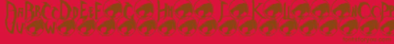 Thundercats Font – Brown Fonts on Red Background