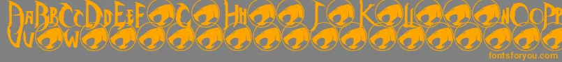 Thundercats Font – Orange Fonts on Gray Background