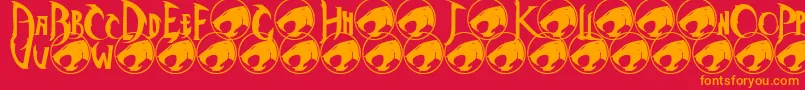 Police Thundercats – polices orange sur fond rouge