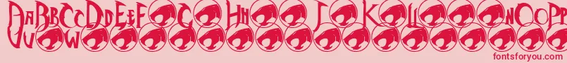 Thundercats Font – Red Fonts on Pink Background