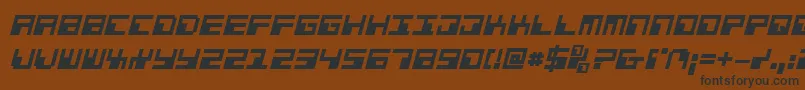 Phaserbankbi-fontti – mustat fontit ruskealla taustalla