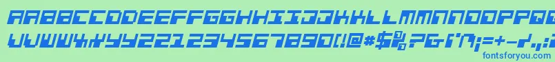 Phaserbankbi Font – Blue Fonts on Green Background