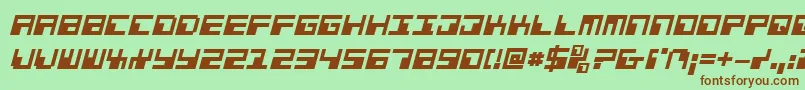 Phaserbankbi Font – Brown Fonts on Green Background