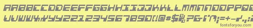 Phaserbankbi Font – Gray Fonts on Yellow Background