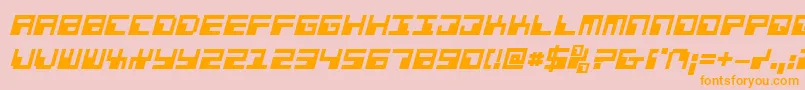 Phaserbankbi Font – Orange Fonts on Pink Background