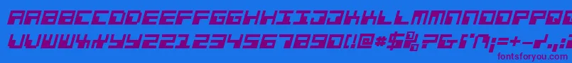 Phaserbankbi Font – Purple Fonts on Blue Background