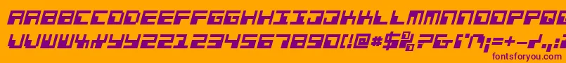 Phaserbankbi Font – Purple Fonts on Orange Background