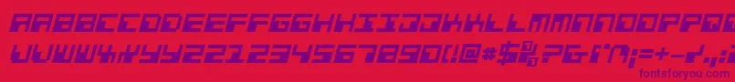 Phaserbankbi Font – Purple Fonts on Red Background