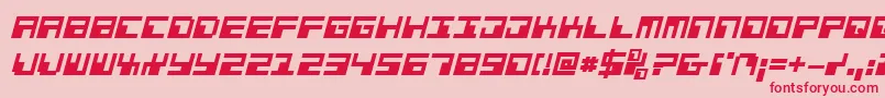 Phaserbankbi Font – Red Fonts on Pink Background