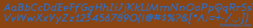 Ashbmi Font – Blue Fonts on Brown Background