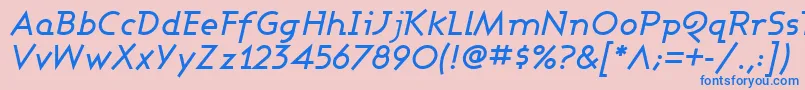 Ashbmi Font – Blue Fonts on Pink Background