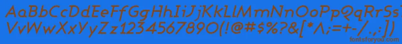 Ashbmi Font – Brown Fonts on Blue Background