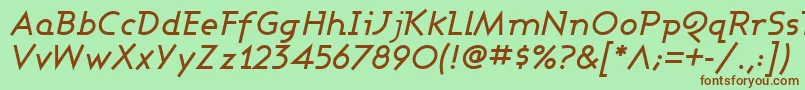 Ashbmi Font – Brown Fonts on Green Background