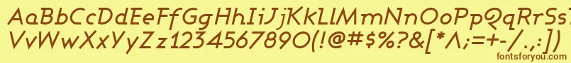 Ashbmi Font – Brown Fonts on Yellow Background