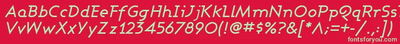 Ashbmi Font – Green Fonts on Red Background