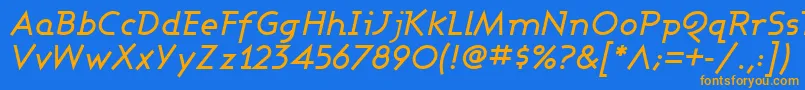 Ashbmi Font – Orange Fonts on Blue Background