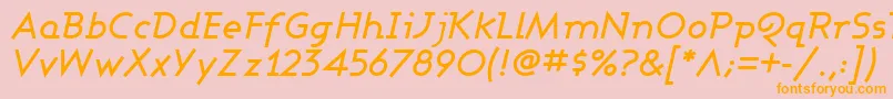 Ashbmi Font – Orange Fonts on Pink Background