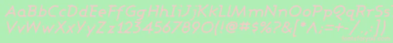 Ashbmi Font – Pink Fonts on Green Background