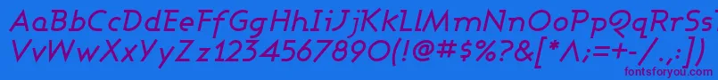 Ashbmi Font – Purple Fonts on Blue Background