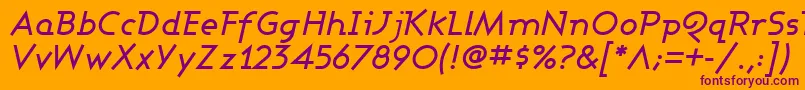 Ashbmi Font – Purple Fonts on Orange Background