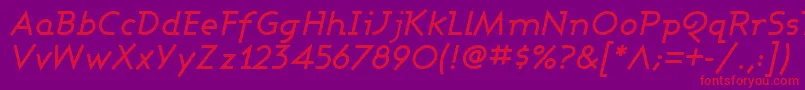 Ashbmi Font – Red Fonts on Purple Background