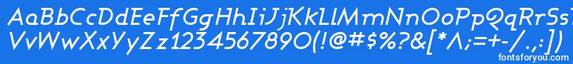 Ashbmi Font – White Fonts on Blue Background