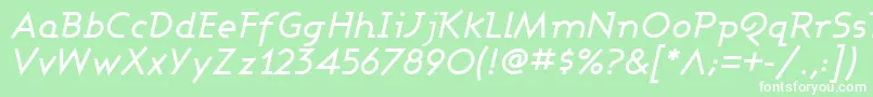Ashbmi Font – White Fonts on Green Background