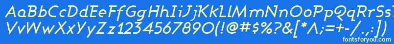 Ashbmi Font – Yellow Fonts on Blue Background