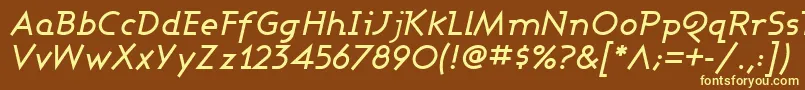 Ashbmi Font – Yellow Fonts on Brown Background