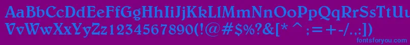 BelweMediumBt Font – Blue Fonts on Purple Background