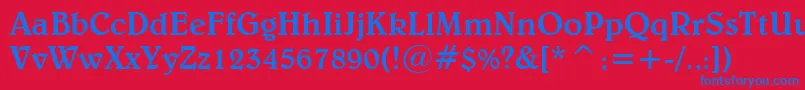 BelweMediumBt Font – Blue Fonts on Red Background