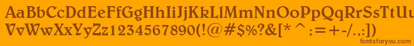 BelweMediumBt Font – Brown Fonts on Orange Background