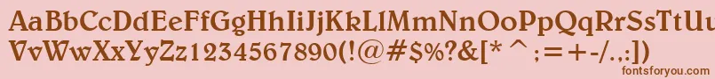 BelweMediumBt Font – Brown Fonts on Pink Background