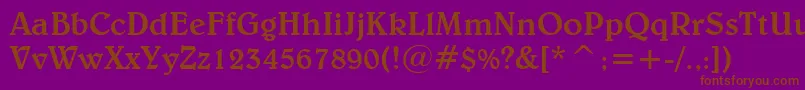 BelweMediumBt Font – Brown Fonts on Purple Background