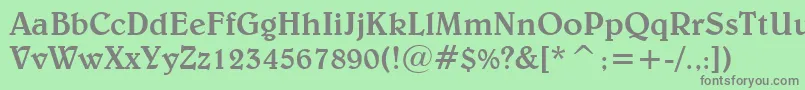 BelweMediumBt Font – Gray Fonts on Green Background