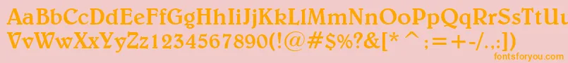 BelweMediumBt Font – Orange Fonts on Pink Background