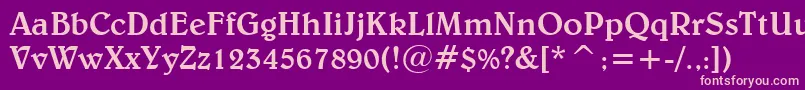 BelweMediumBt Font – Pink Fonts on Purple Background