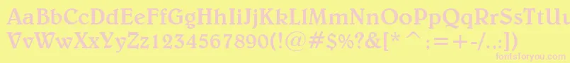 BelweMediumBt Font – Pink Fonts on Yellow Background