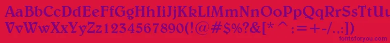 BelweMediumBt Font – Purple Fonts on Red Background