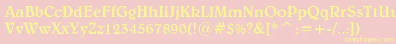 BelweMediumBt Font – Yellow Fonts on Pink Background