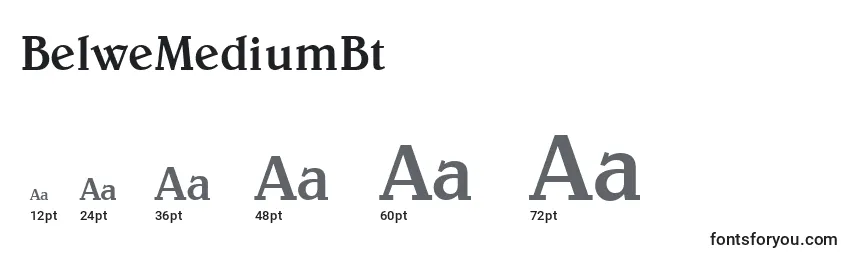 Размеры шрифта BelweMediumBt